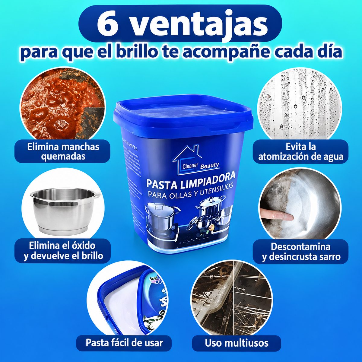 BrillaMax™ | Pasta Desengrasante para Ollas y Cocina