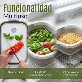 FoldChef™ | Tabla de Picar Plegable 3 en 1