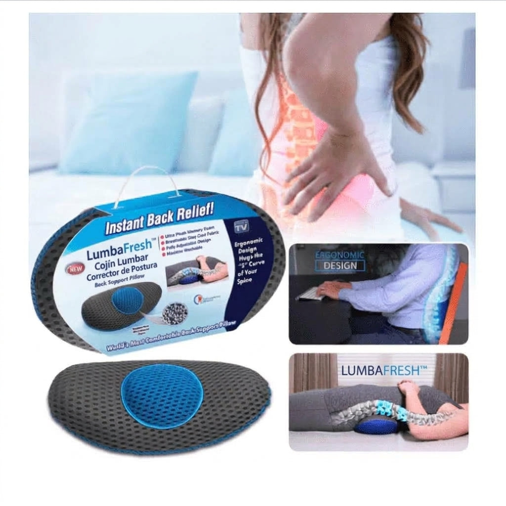 LumbaFresh™ | Cojín Lumbar Corrector de Postura